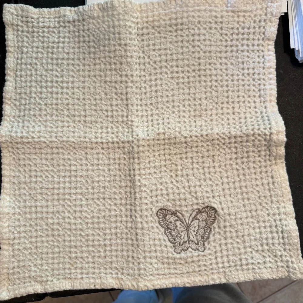 Butterfly Pattern Towels/Washcloth Set of 4(163)